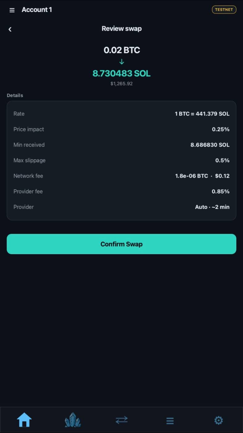 Buy screen
