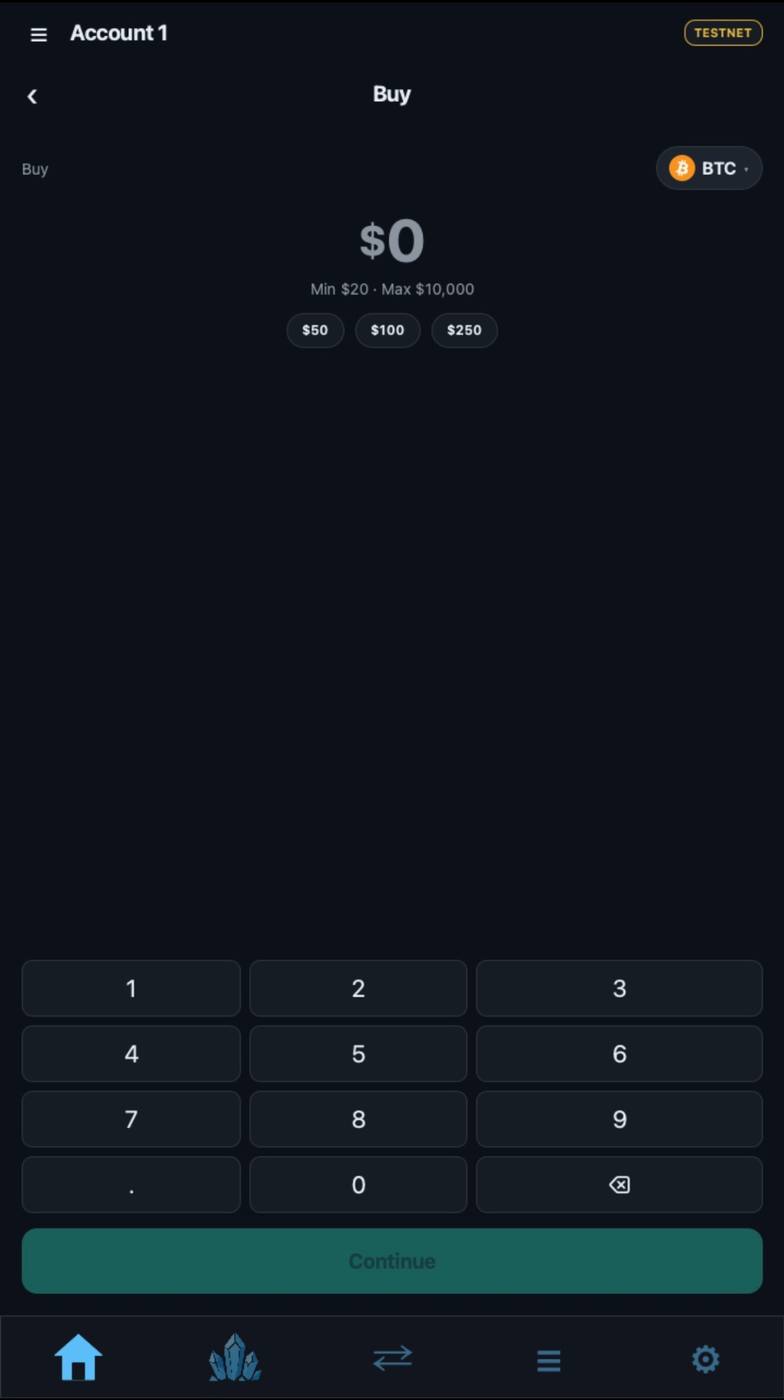 Settings screen